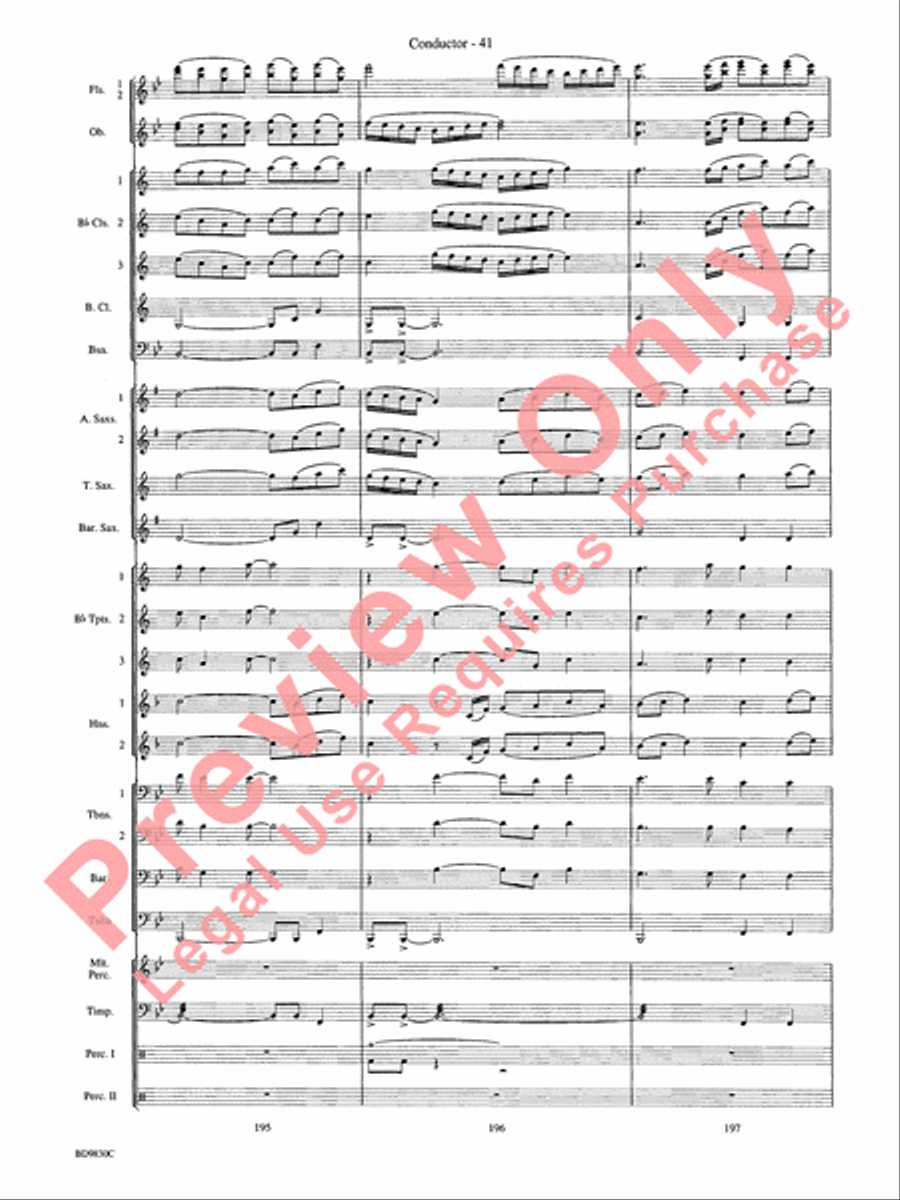 The Spirit of Orpheus (A Sinfonian Celebration) Concert Band scores gallery preview page 44