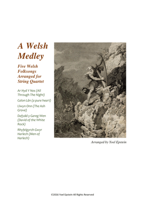 Book cover for Welsh Medley: Five Traditional Celtic folk songs arranged for string quartet