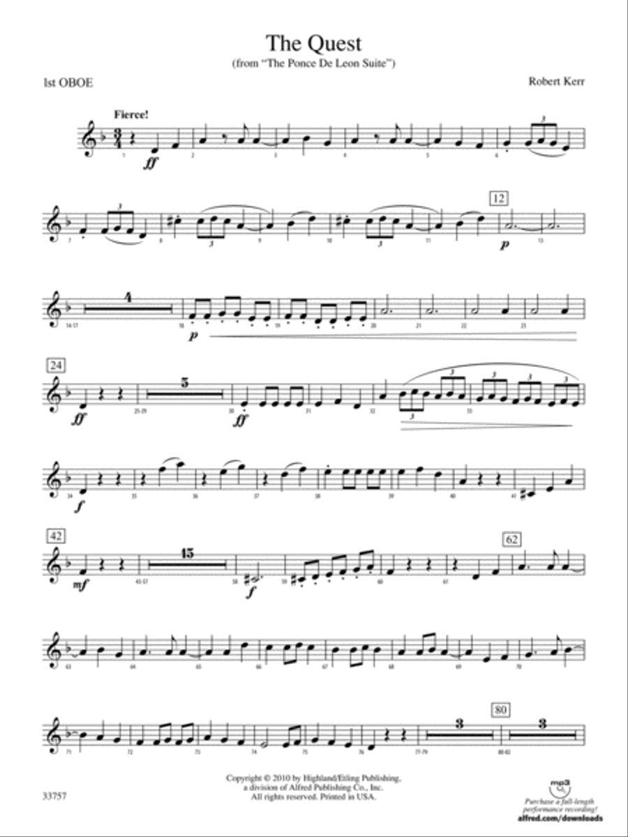 The Quest: Oboe The Quest: Oboe Full Orchestra scores gallery preview page 1