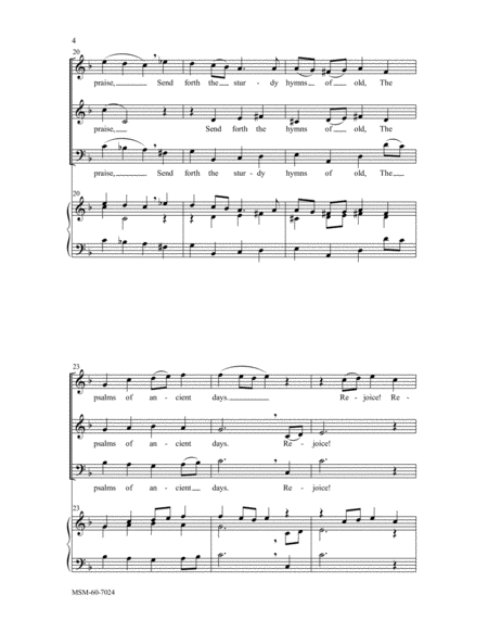 Rejoice, O Pilgrim Throng! (Choral Score)