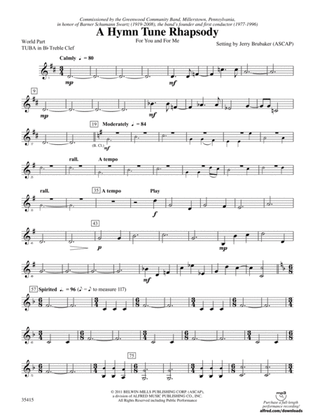 A Hymn Tune Rhapsody: (wp) B-flat Tuba T.C.