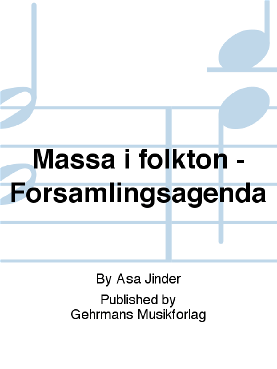 Massa i folkton - Forsamlingsagenda Unison Choir scores gallery preview page 1