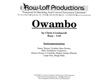 Owambo w/Tutor Tracks