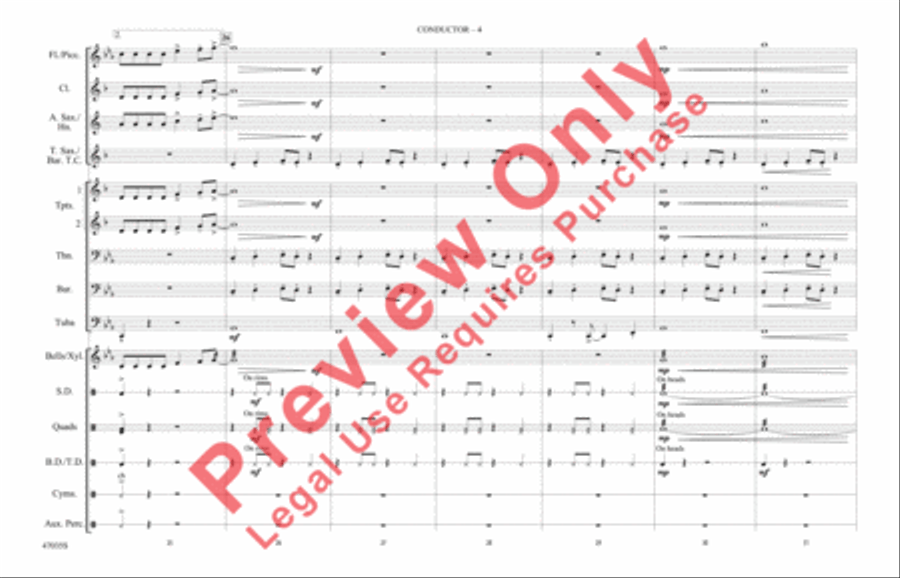 Feel It Still Marching Band scores gallery preview page 5