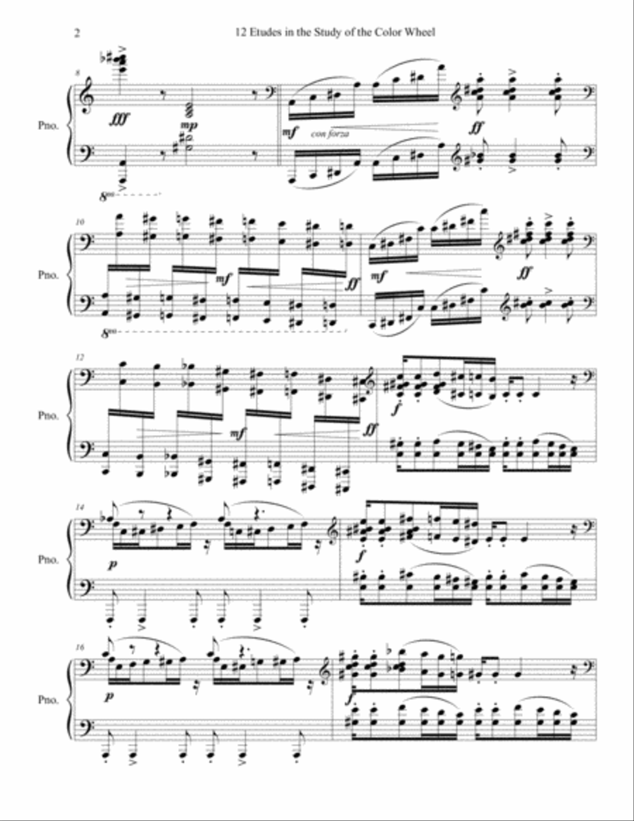 12 Etudes in the Study of the Color Wheel Piano Method scores gallery preview page 5
