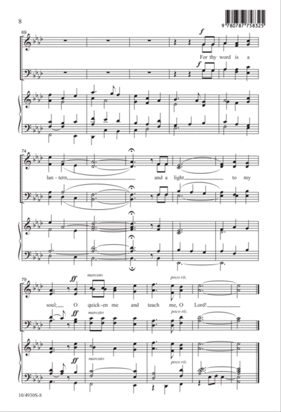 Thy Word Is a Lantern 4-Part scores gallery preview page 8