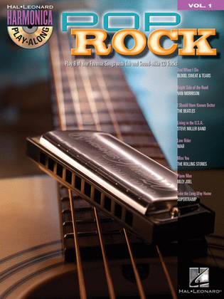 Book cover for Pop Rock Harmonica Playalong V1 Book/CD