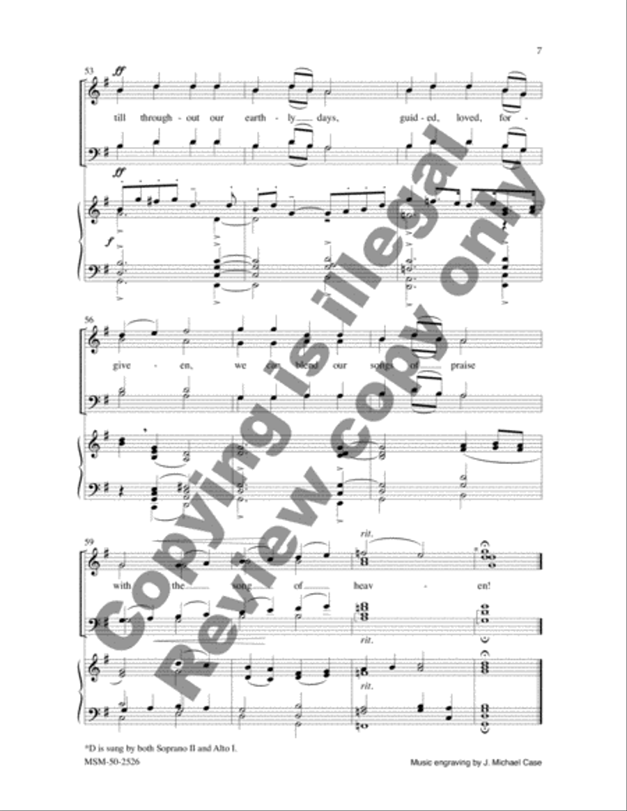 Come, You People, Rise and Sing 4-Part scores gallery preview page 7