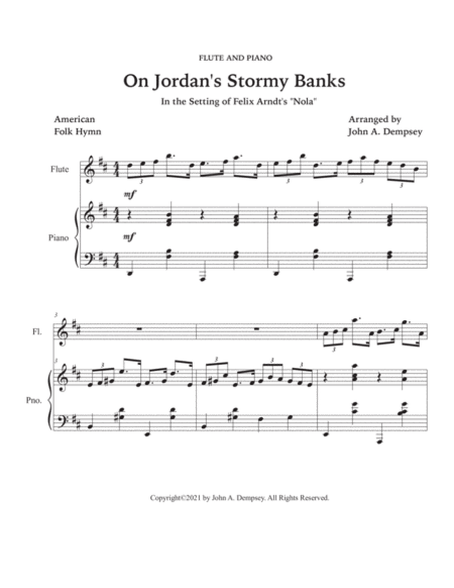 On Jordan's Stormy Banks (Flute and Piano) image number null