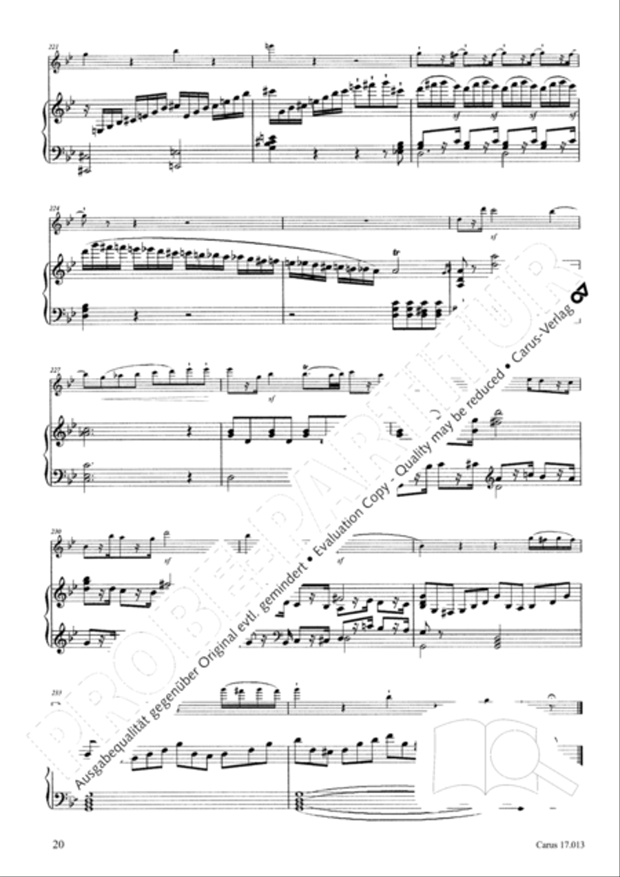 Sonate fur Querflote und Klavier Flute Solo scores gallery preview page 21