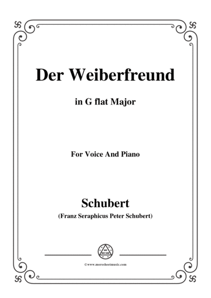 Schubert-Der Weiberfreund(The Philanderer),D.271,in G flat Major,for Voice&Piano image number null