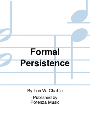 Book cover for Formal Persistence