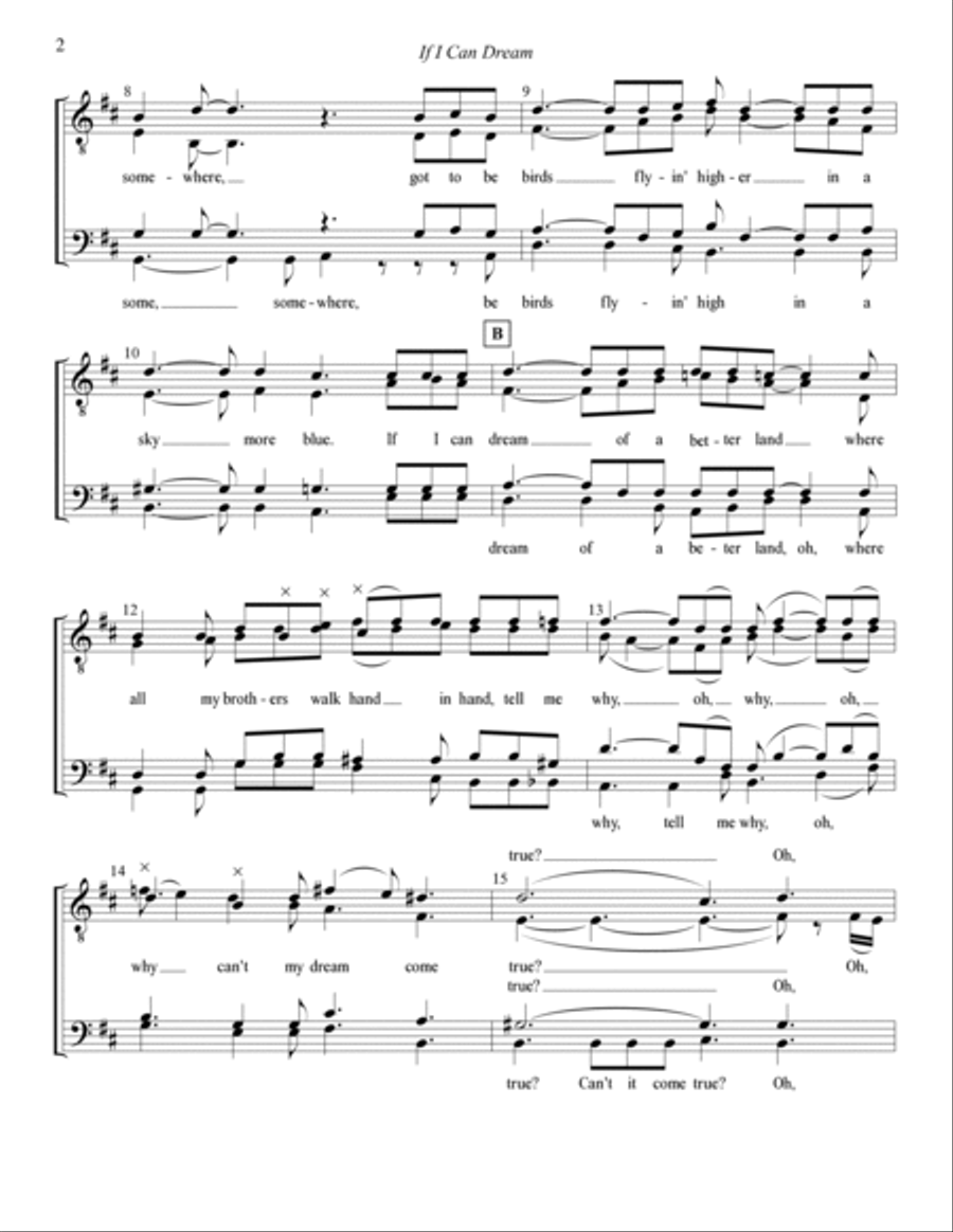 If I Can Dream TTBB scores gallery preview page 2