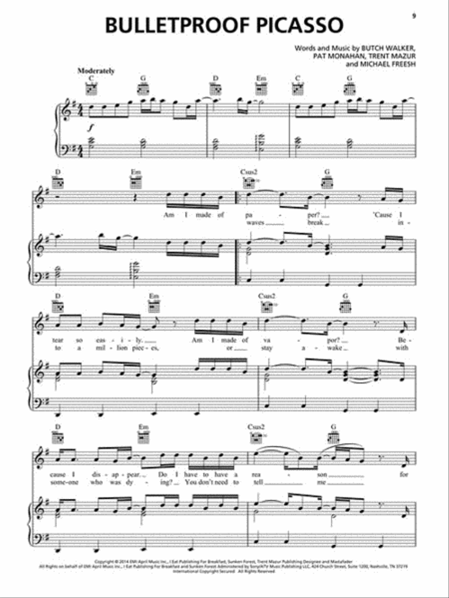 Train - Piano Sheet Music Collection Piano, Vocal, Guitar scores gallery preview page 3