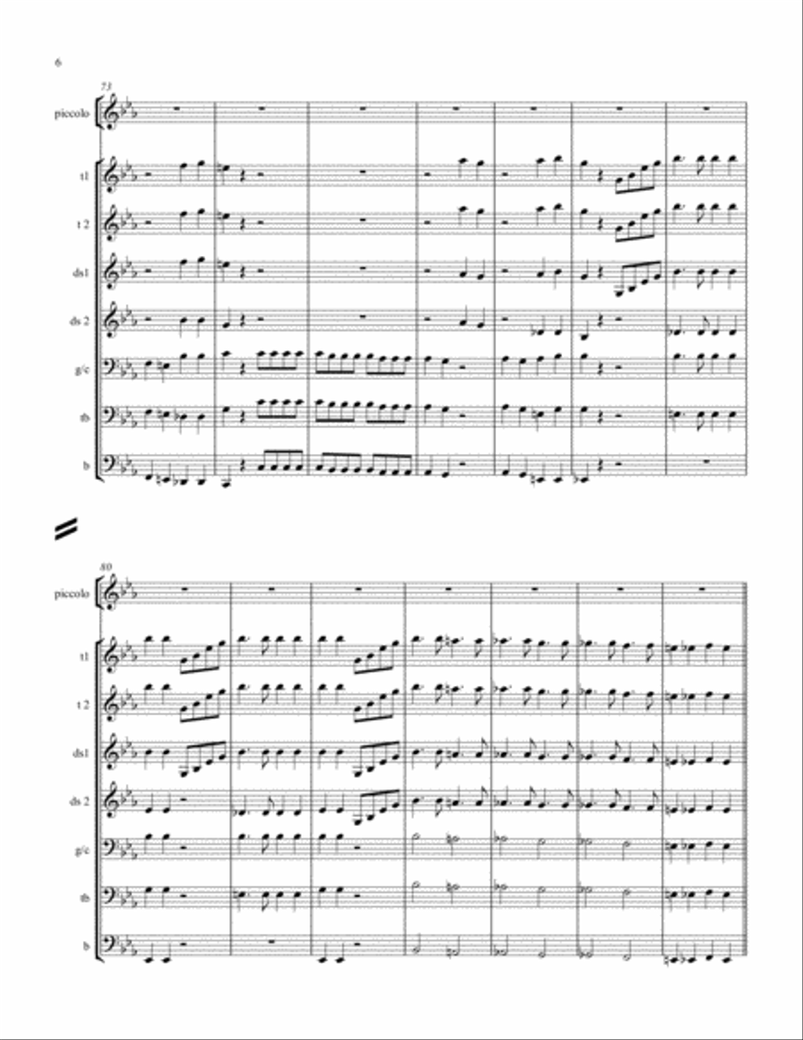 Stars and Stripes Forever for Steel Band and optional piccolo(s) Steel Drum Band scores gallery preview page 6