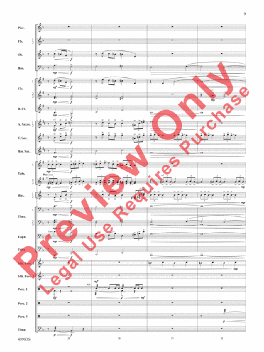 An Ancient World An Ancient World Concert Band scores gallery preview page 10