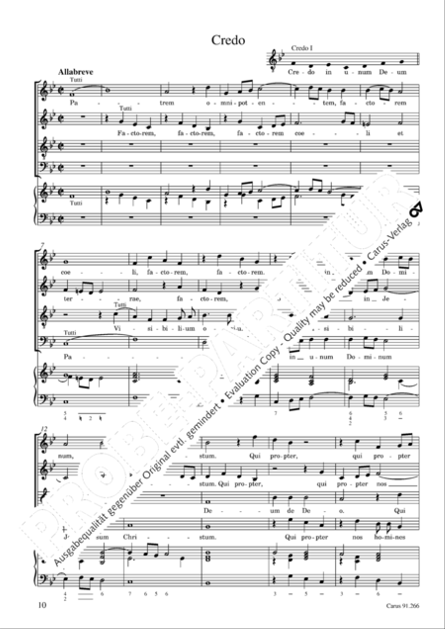 Missa Sancti Jacobi in B Missa Sancti Jacobi in B 4-Part scores gallery preview page 11