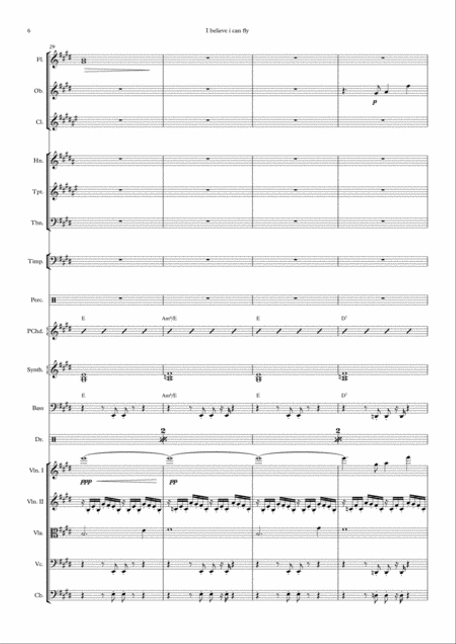 I Believe I Can Fly Large Ensemble scores gallery preview page 6