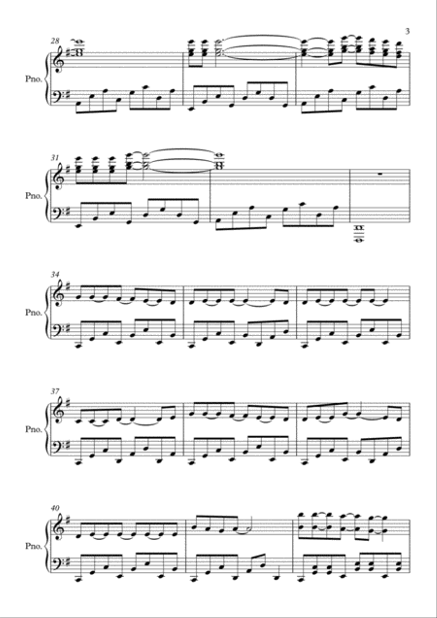 Rock You Like A Hurricane Piano Solo scores gallery preview page 3