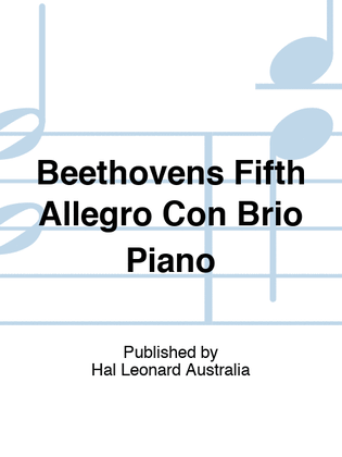 Beethovens Fifth Allegro Con Brio Piano