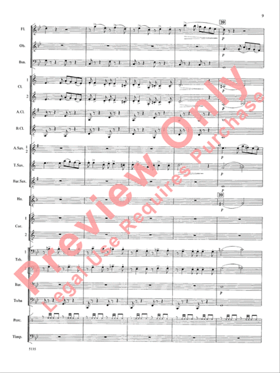 Procession of the Sardar Concert Band scores gallery preview page 10