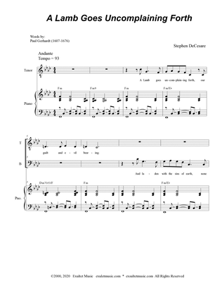 A Lamb Goes Uncomplaining Forth (Duet for Tenor and Bass solo)