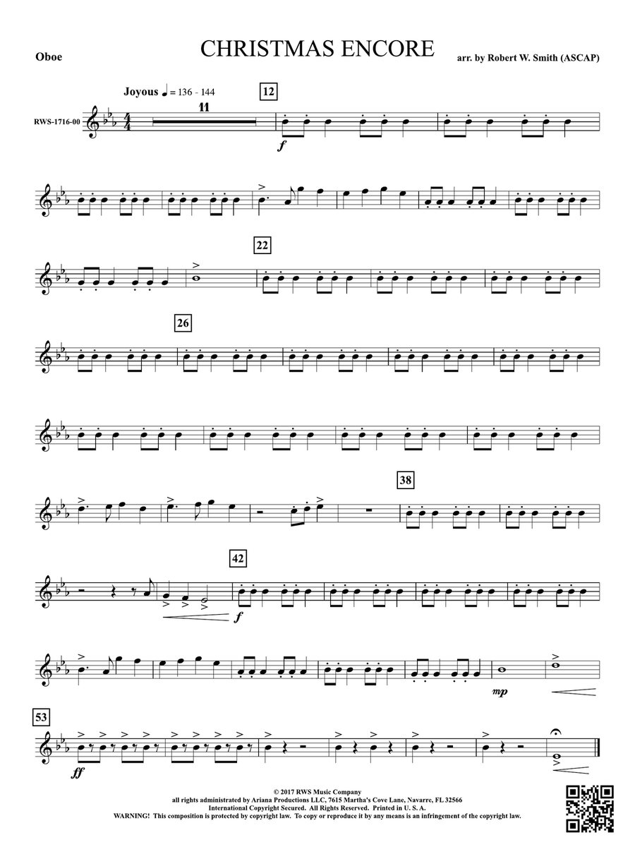 Christmas Encore: Oboe Christmas Encore: Oboe Oboe scores gallery preview page 1