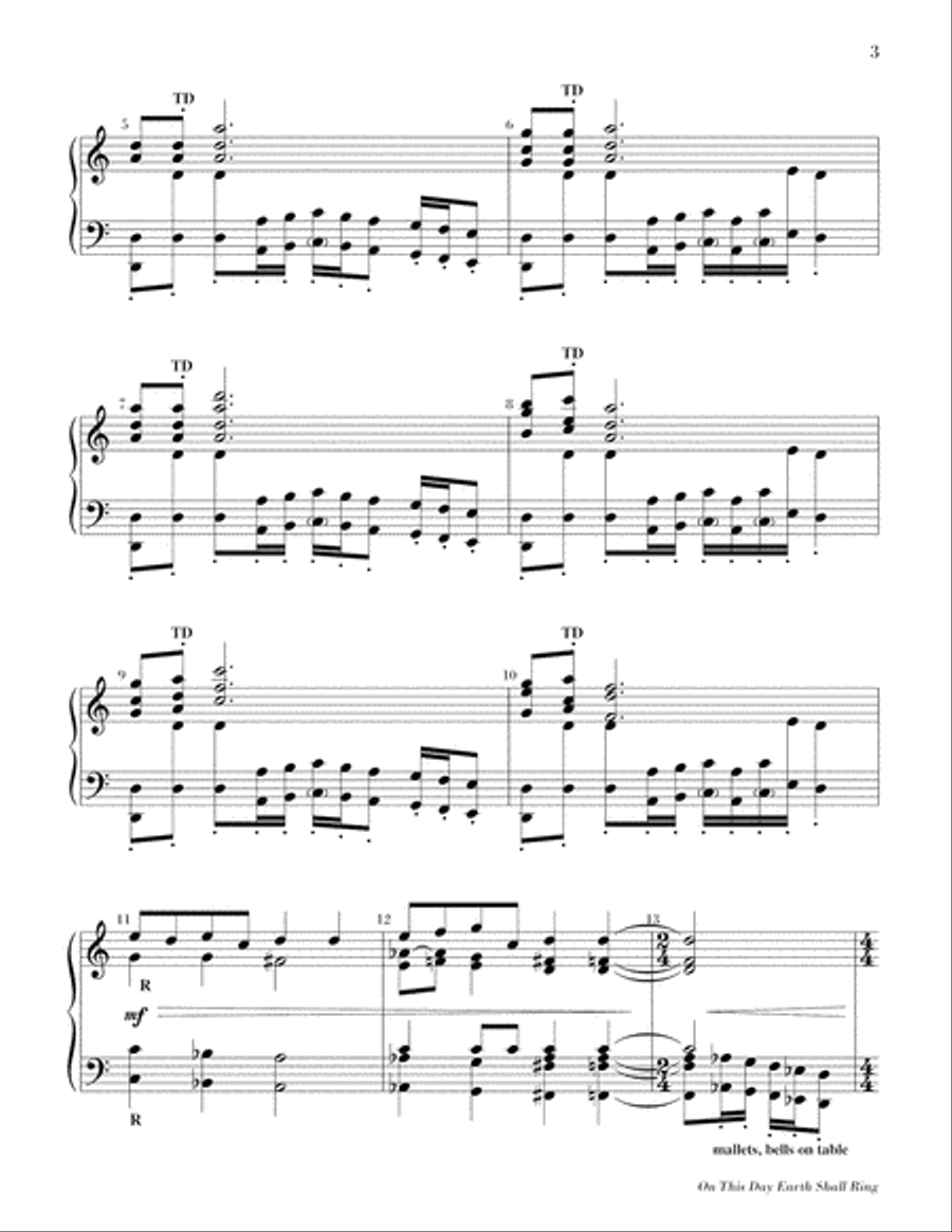 On This Day Earth Shall Ring Handbell Choir scores gallery preview page 4