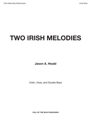 Book cover for "Two Irish Melodies" for string trio
