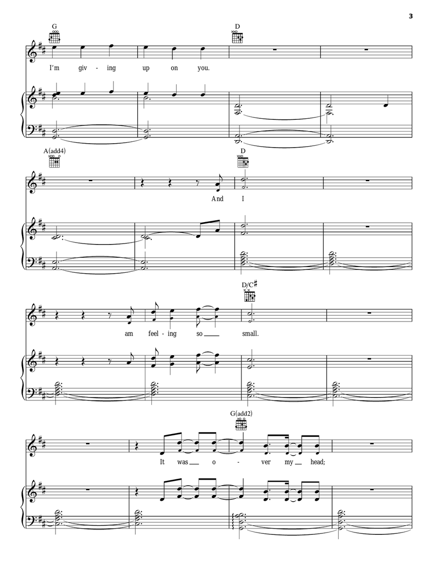 Say Something Piano, Vocal, Guitar scores gallery preview page 3