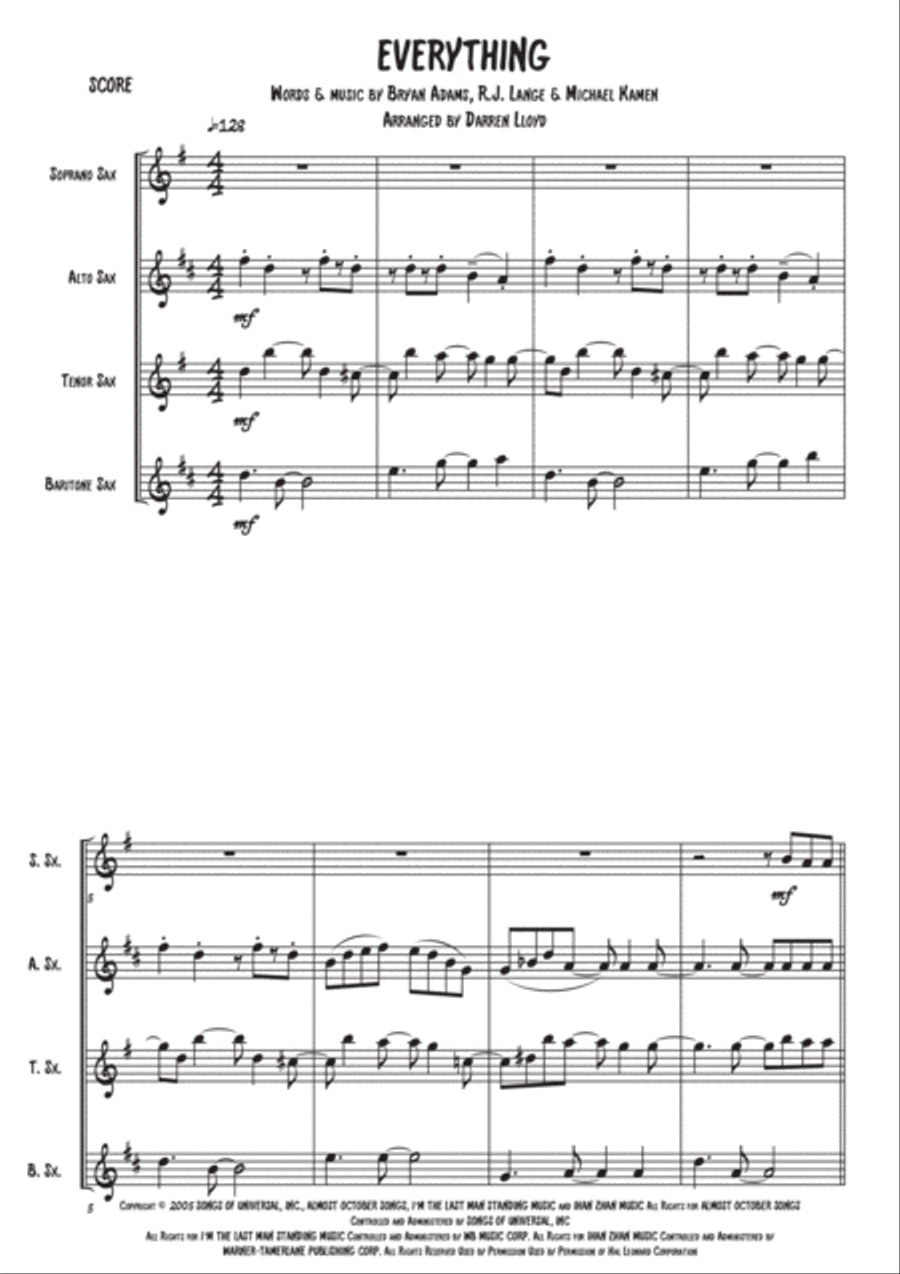 Everything Woodwind Quartet scores gallery preview page 1