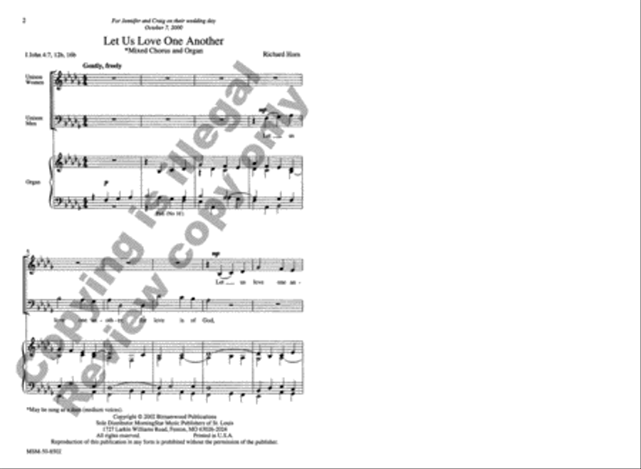Let Us Love One Another 2-Part scores gallery preview page 2