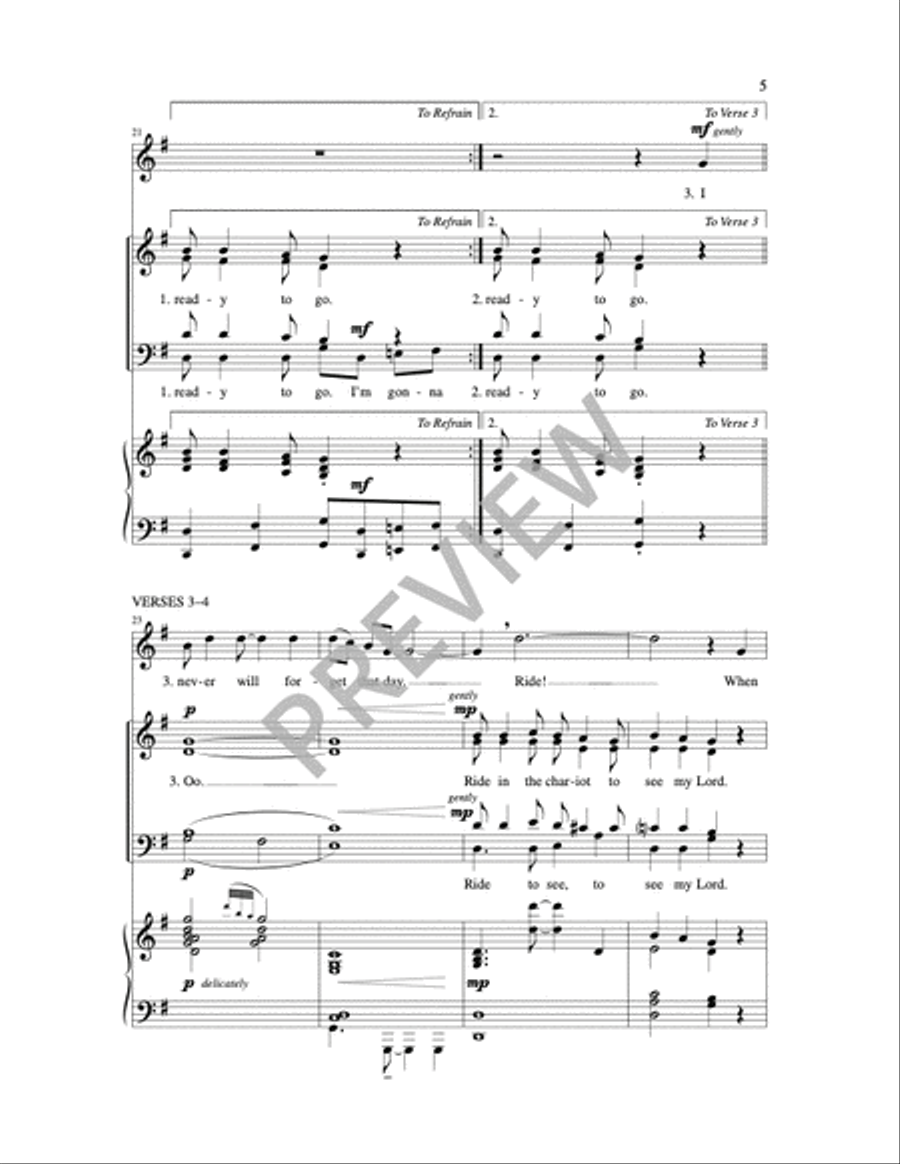 I'm Gonna Ride the Chariot 4-Part scores gallery preview page 6