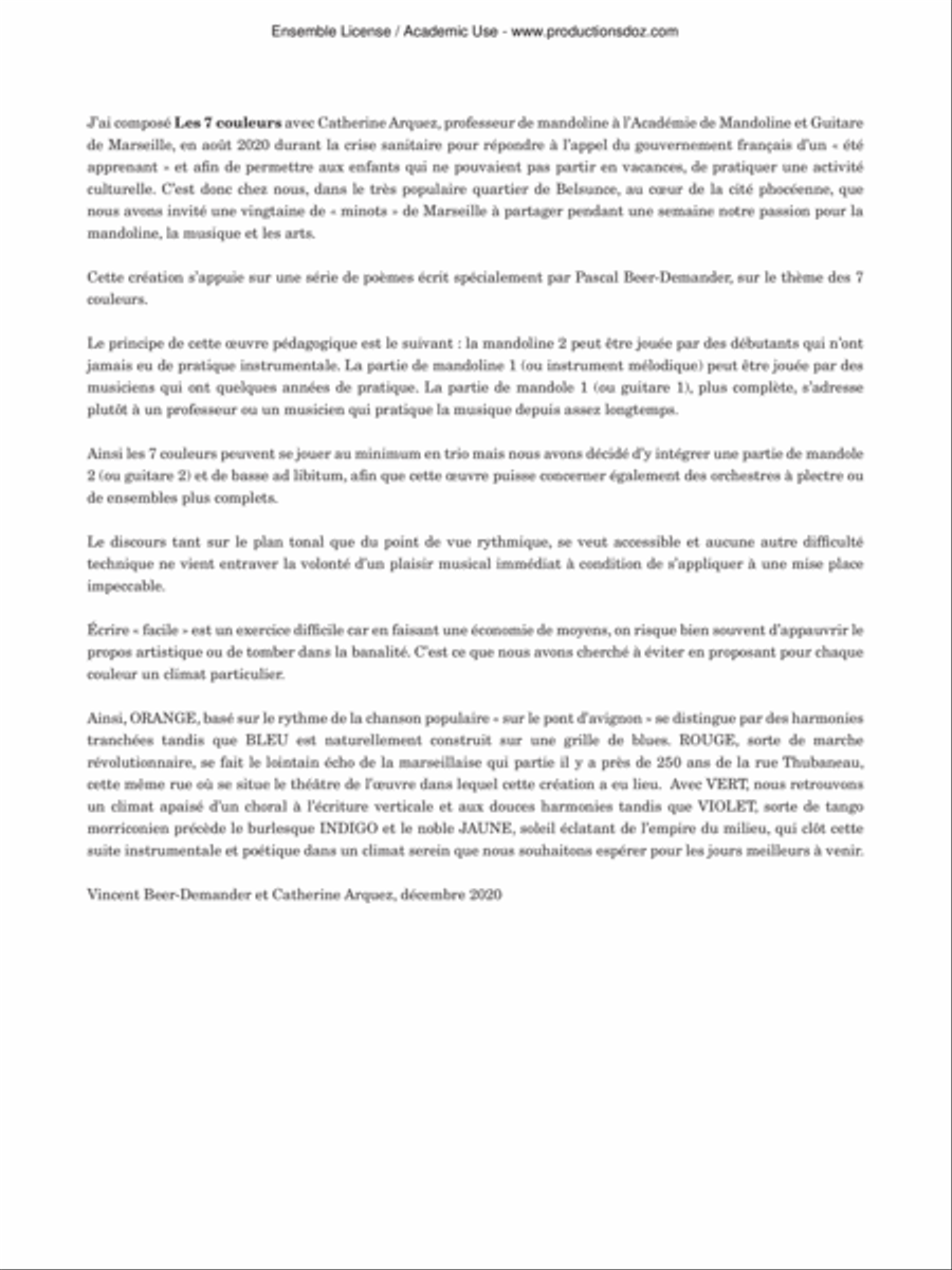 Les 7 couleurs Orchestra scores gallery preview page 2