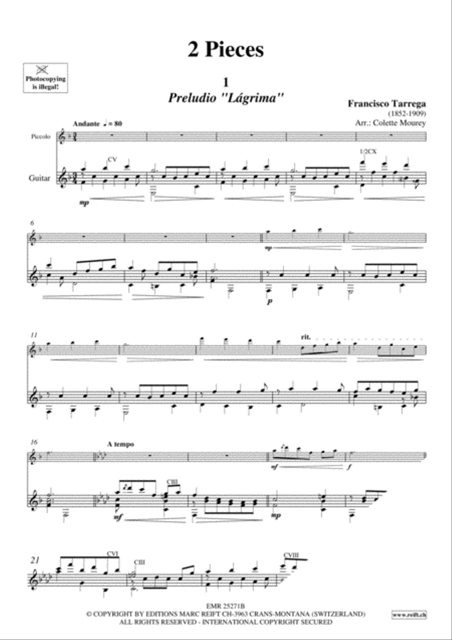 2 Pieces Piccolo scores gallery preview page 3
