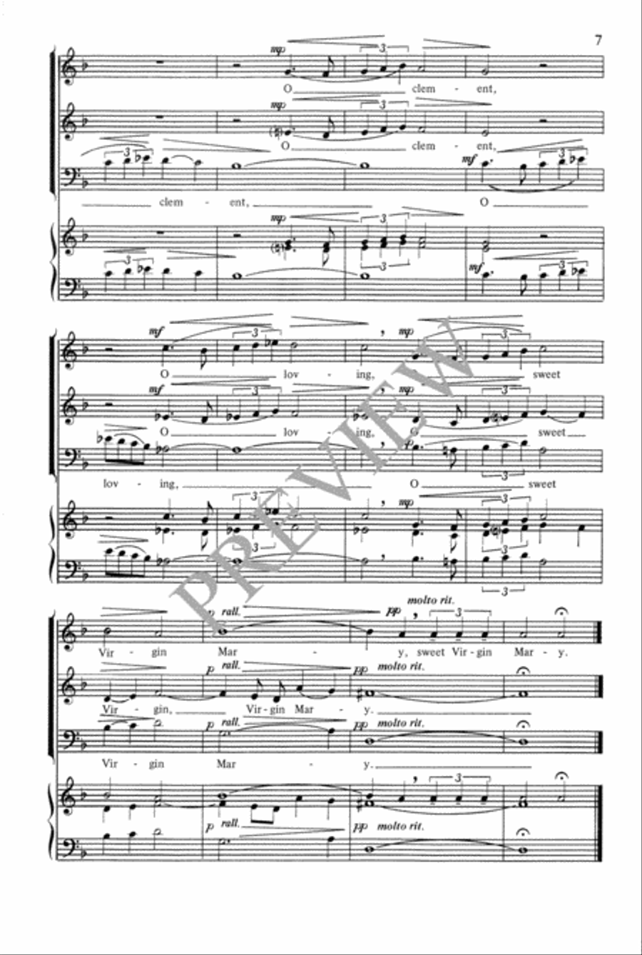 Hail, Holy Queen Hail, Holy Queen 3-Part scores gallery preview page 8