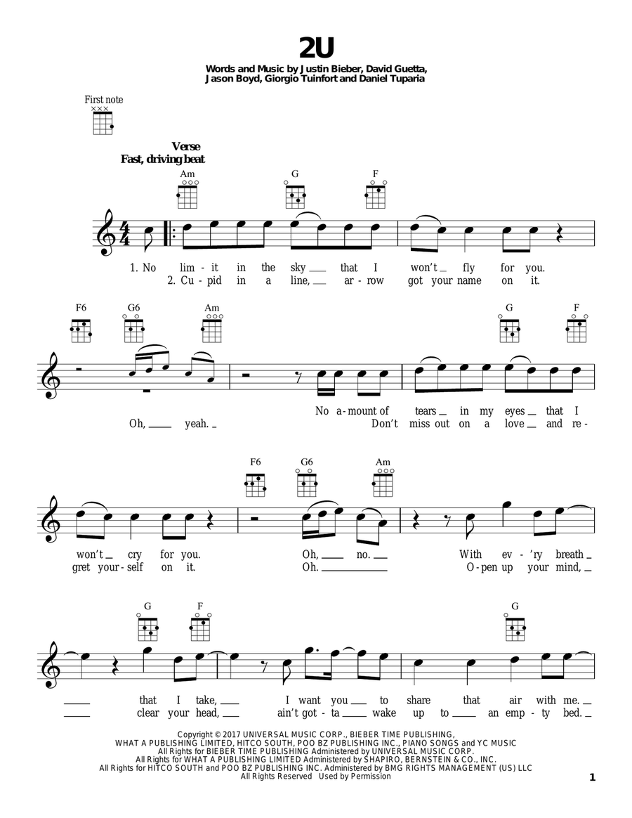 2U Ukulele scores gallery preview page 1