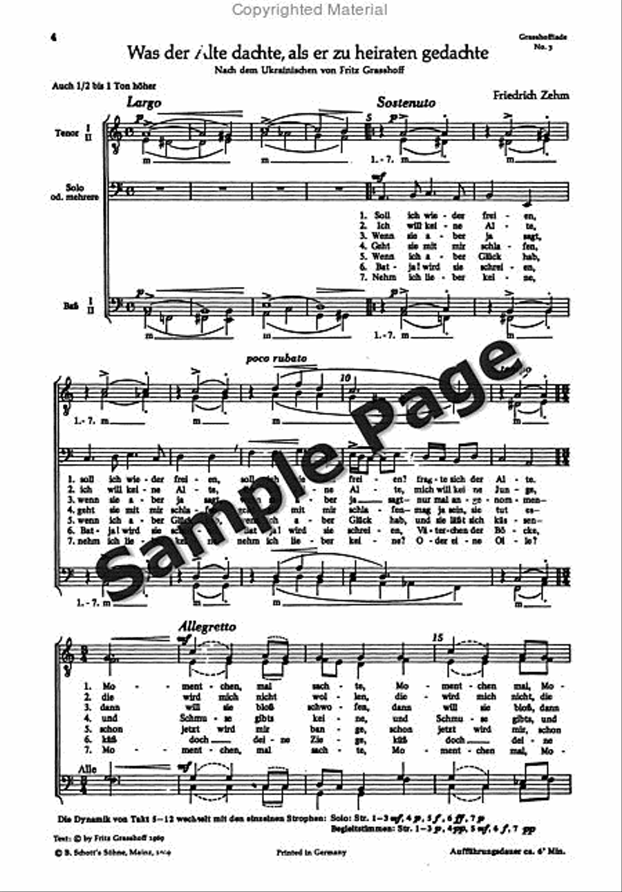 Was Der Alte Dachte Als Er Zu TTBB scores gallery preview page 5