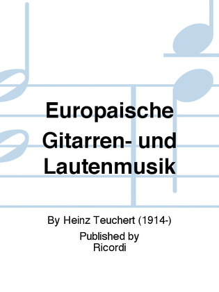Book cover for Europäische Gitarren- und Lautenmusik