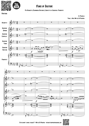 (A. Piazzolla) Years Of Solitude per Organetto, Quartetto di Sassofoni e Pianoforte