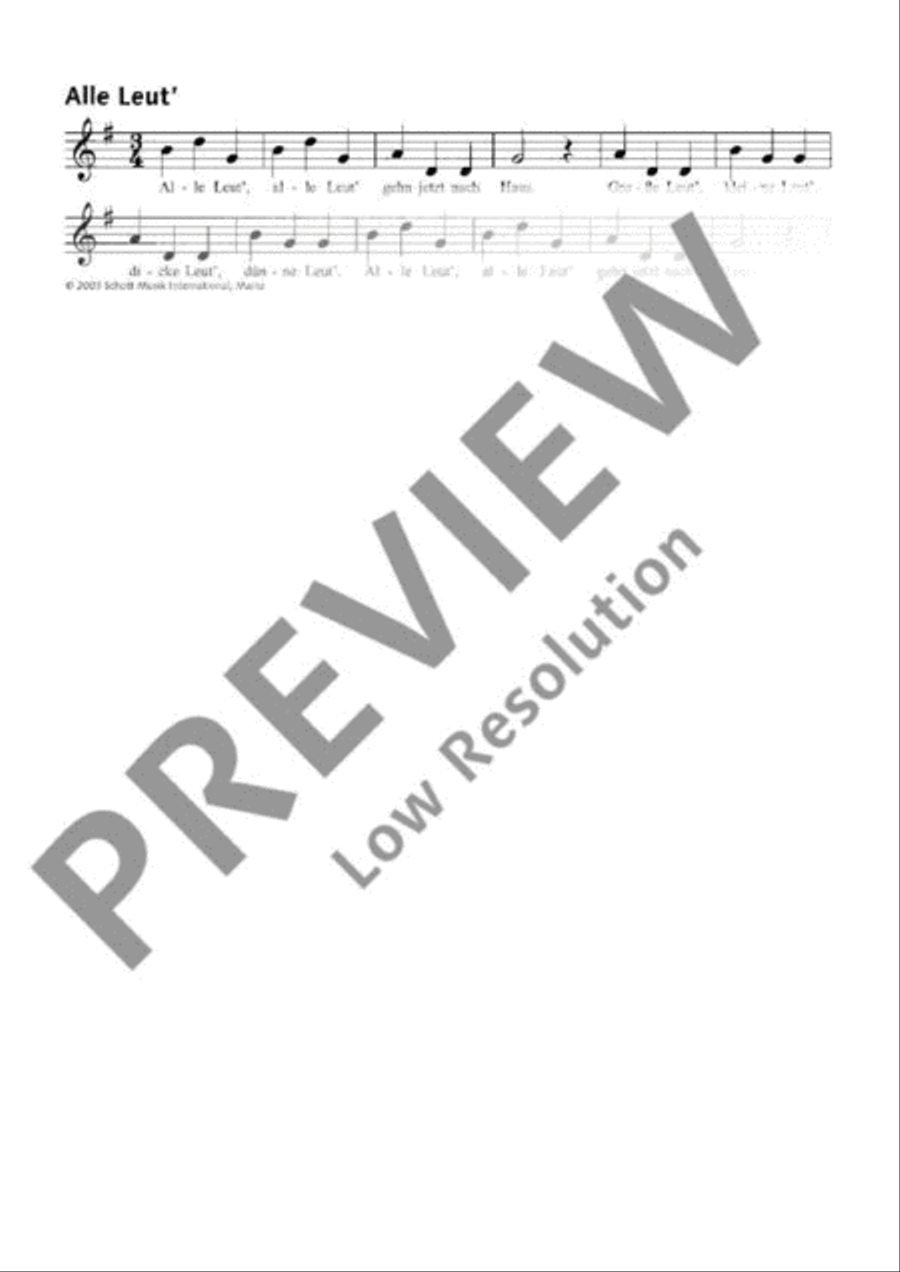 Alle Leut' Alle Leut' Soprano Recorder scores gallery preview page 2