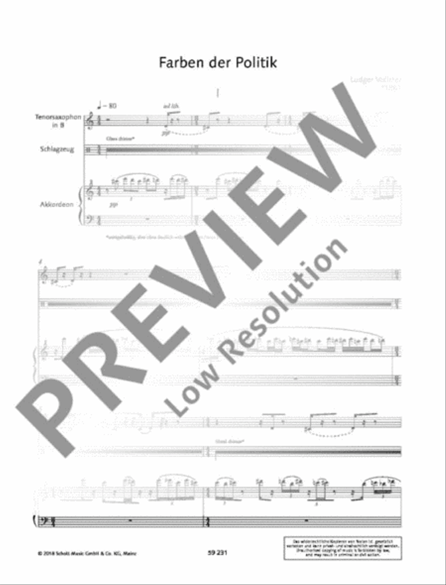 Farben der Politik Saxophone scores gallery preview page 8
