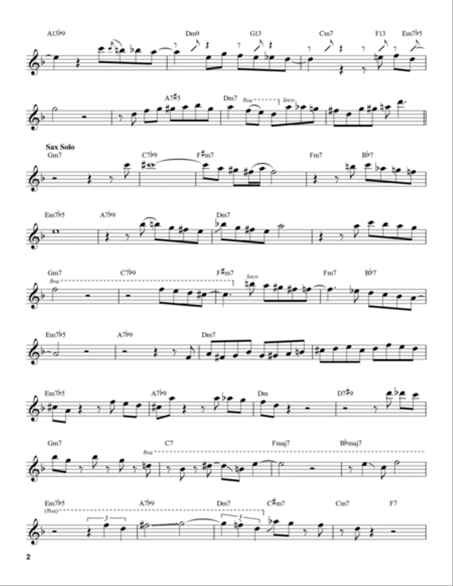 Autumn Leaves Tenor Saxophone scores gallery preview page 2