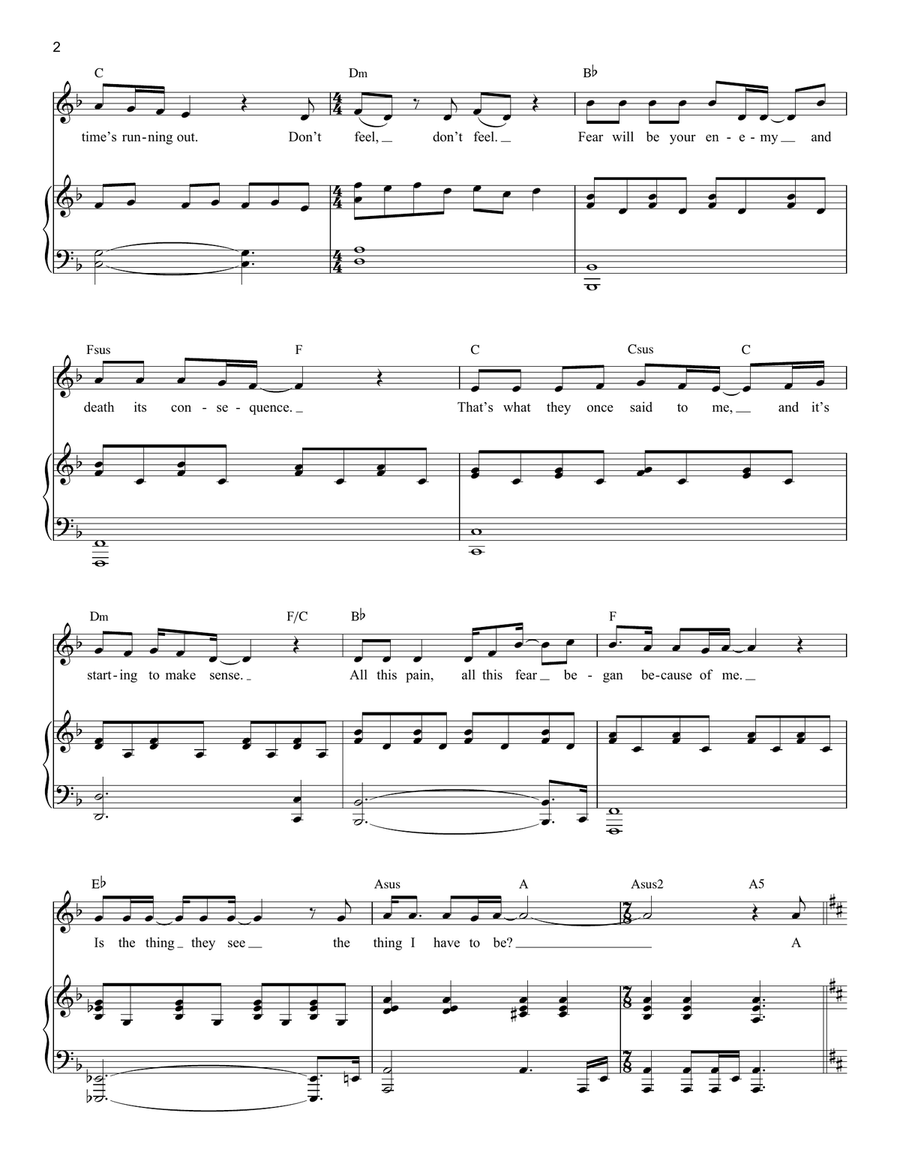 Monster [Solo version] (from Frozen: The Broadway Musical) Mezzo-Soprano Voice scores gallery preview page 2