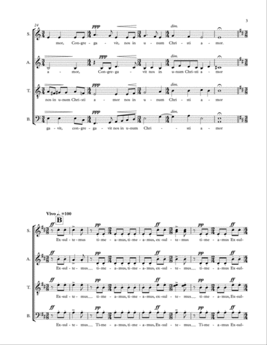 Ubi Caritas Divisi scores gallery preview page 4