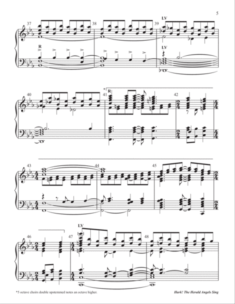 Hark! the Herald Angels Sing 5-Octaves scores gallery preview page 6