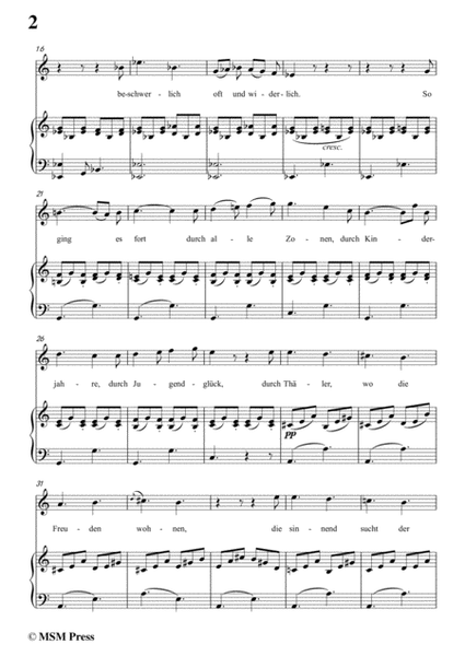 Schubert-Der Flug der Zeit,in C Major,Op.7 No.2,for Voice and Piano image number null