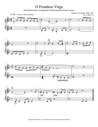O Frondens Virga - Early Intermediate Piano Arrangement