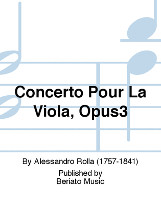 Concerto Pour La Viola, Opus3