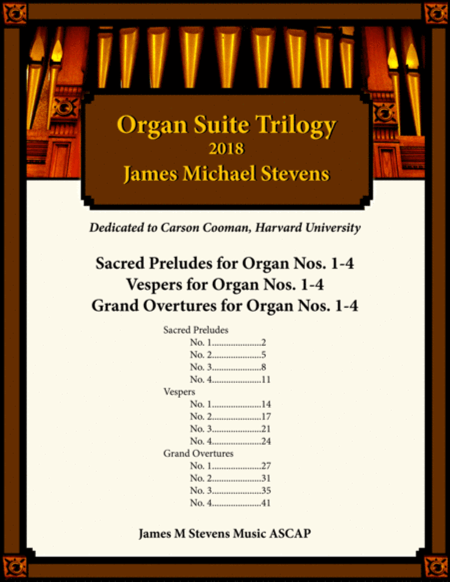 Organ Suite Trilogy 2018 Organ Solo scores gallery preview page 1